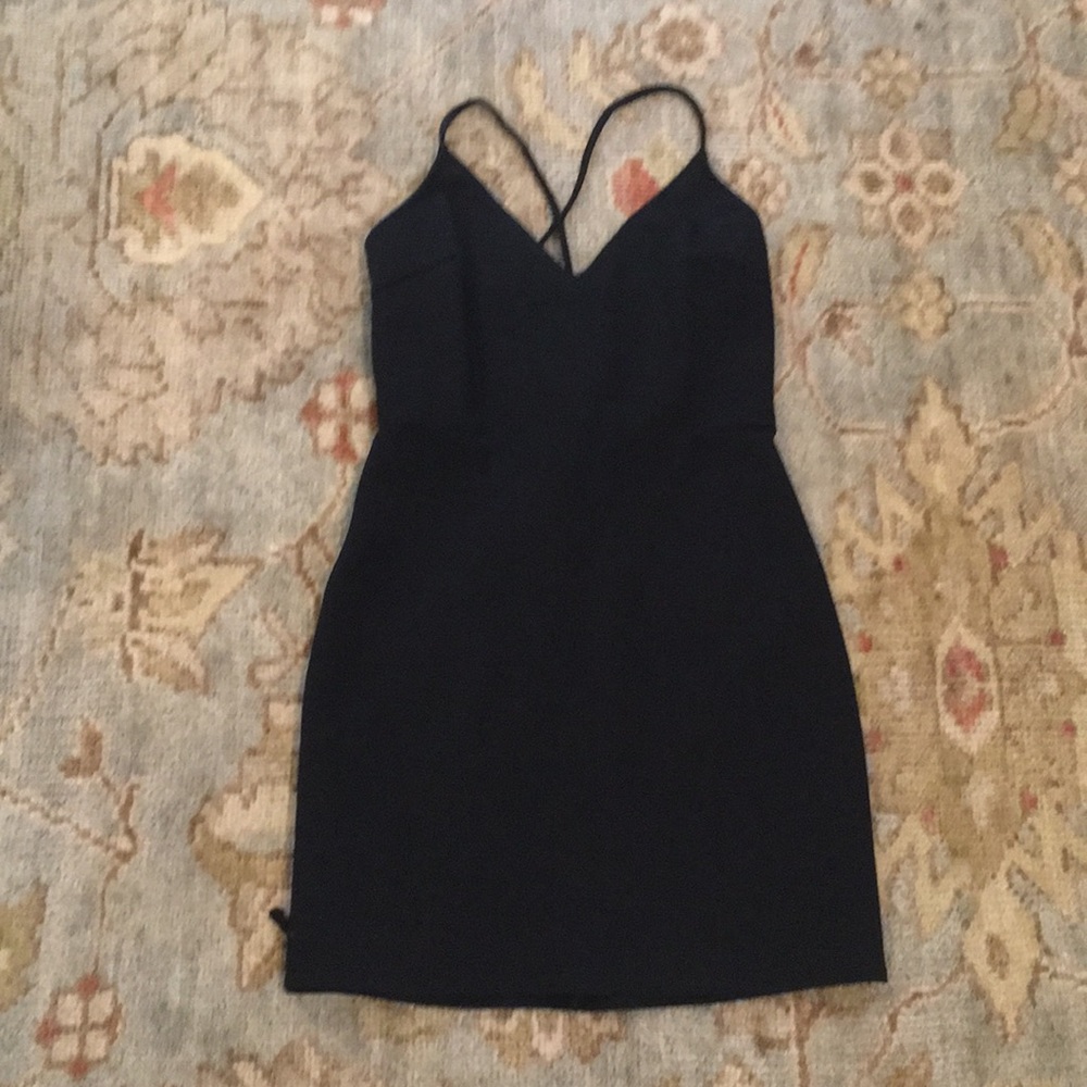 Black tobi body con dress.